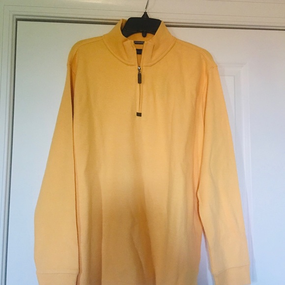 NWT Alan Flusser Men’s Yellow Sweater Pullover - Picture 2 of 16